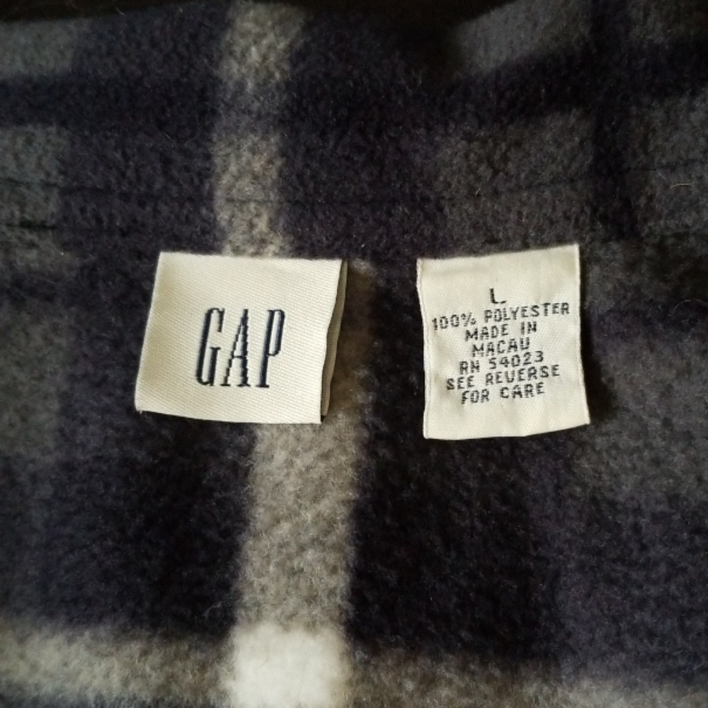 3/$28 Gap fleece plaid Unisex Jr Jacket Sz L - Picture 7 of 8